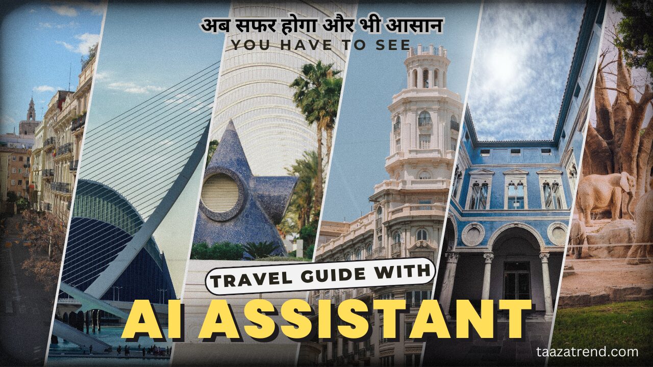 AI Travel Assistant planning a trip with flight and hotel options in Hindi interface.