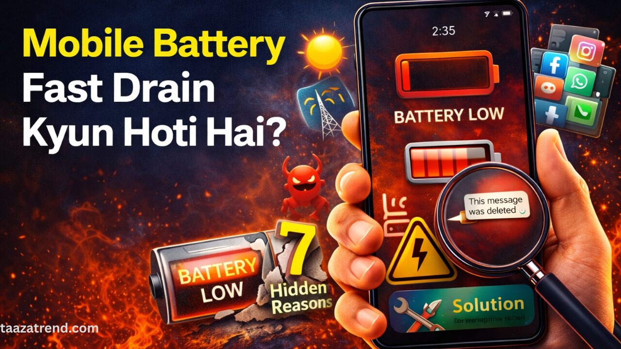 mobile battery fast drain kyun hoti hai solution
